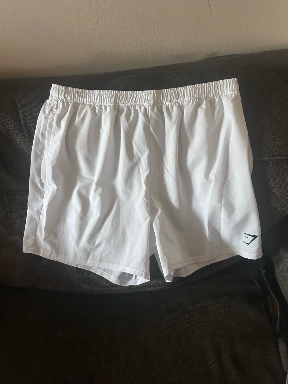 Gymshark white 5” athletic shorts